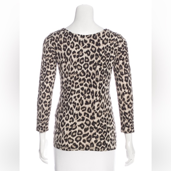 Weekend Maxmara Cheetah Leopard Print Long Sleeve Blouse, Top, Size Small, NWOT - Picture 4 of 9